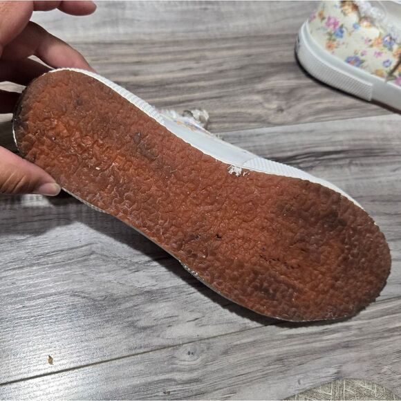 Superga x LoveShackFancy 2750 Flower Fringed Sneakers Sz 8 - Picture 5 of 16